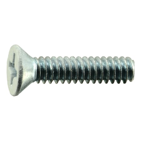 Midwest Fastener #6-32 x 5/8 in Phillips Flat Machine Screw, Zinc Plated Steel, 30 PK 37502